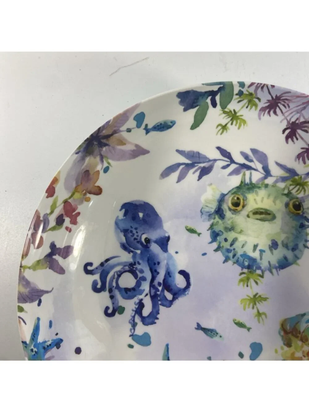 Pier 1 Sea Life Melamine Serving Bowl 12